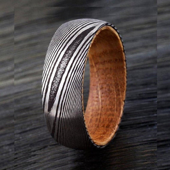Grey Ceramic Deer Antler Men's Ring – Gifts for Him — 1