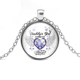 12 Colors Birthstone Angel Wings Necklace Daddy's – Jewelry Gift Ideas — 14