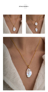 Natural Baroque Petal Pearl Pendant Necklace – Jewelry Gift Ideas — 5