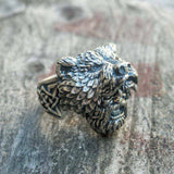 Viking Warrior Male Ring Bear Head Celtic Ring – Gifts for Him — 4
