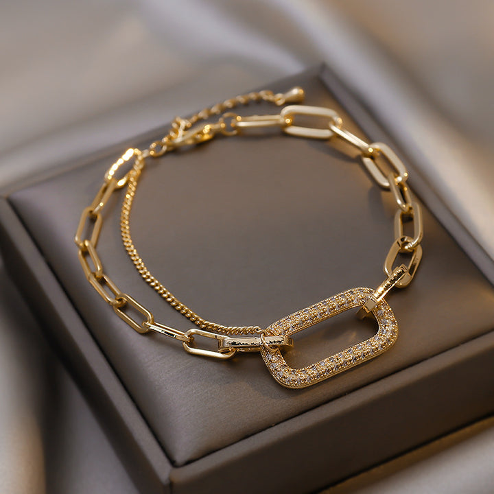 Retro Simple Geometric Diamond Bracelet Fashion Design – Stylish Gifts — 1
