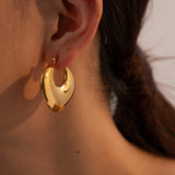 18k Gold Stainless Steel Geometric Heart-shaped – Small Gift Ideas — 2