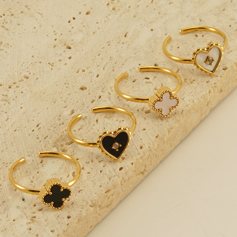 Heart-shaped Stainless Steel Ring Female Niche – Gifts for Her — 1