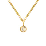 Stainless Steel Necklace With Diamond Birthstone – Jewelry Gift Ideas — 20