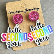 Teacher Earrings Colorful Simple Earrings For School – Gifts for Kids — 19