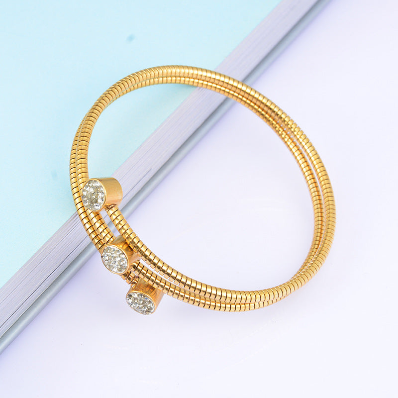 Stainless Steel Double Layer Bracelet – Jewelry Gift Ideas — 1