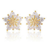 Snowflake Zircon Women's Plum Crystal Earrings – Gifts for Her — 3