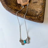 Retro Creative Butterfly Turquoise Pendant – Jewelry Gift Ideas — 3