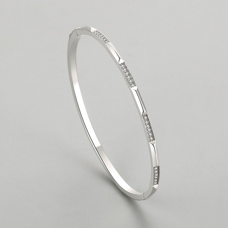 S925 Silver Bracelet Women's Korean-style Micro-inlaid – Stylish Gifts — 1