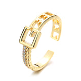 Gold Ring Female Retro Diamond Set Simple French – Gifts for Her — 4