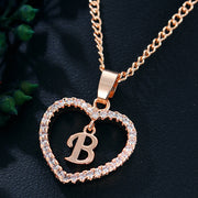 26 Letters Heart-shaped Zircon Pendant Necklace – Jewelry Gift Ideas — 13