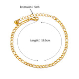 Anklet Figaro Blade 18K Stainless Steel – Stylish Gifts — 8