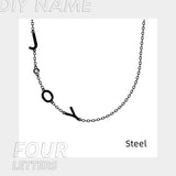 Stainless Steel 26 Alphabet Name Necklace – Jewelry Gift Ideas — 3