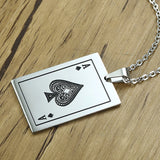 Stainless Steel Spades Pendant Necklace – Jewelry Gift Ideas — 2