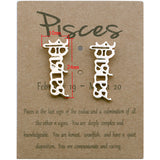 12 Constellation Old English Letter Stud Earrings – Gifts for Her — 5