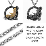 Nordic Viking Odin Crow Titanium Steel Pendant – Jewelry Gift Ideas — 5