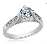 Women's Ring Inlaid Round Shiny Zircon Ring – Gifts for Her — 5