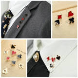 Korean Version Playing Card Brooch Spades Square – Jewelry Gift Ideas — 7