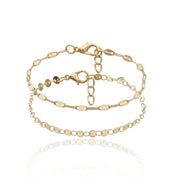 Geometric Chain Sequin Chain Combination Bracelet – Jewelry Gift Ideas — 1