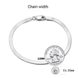 S925 Sterling Silver Bracelet Flat Snake Bone – Jewelry Gift Ideas — 5
