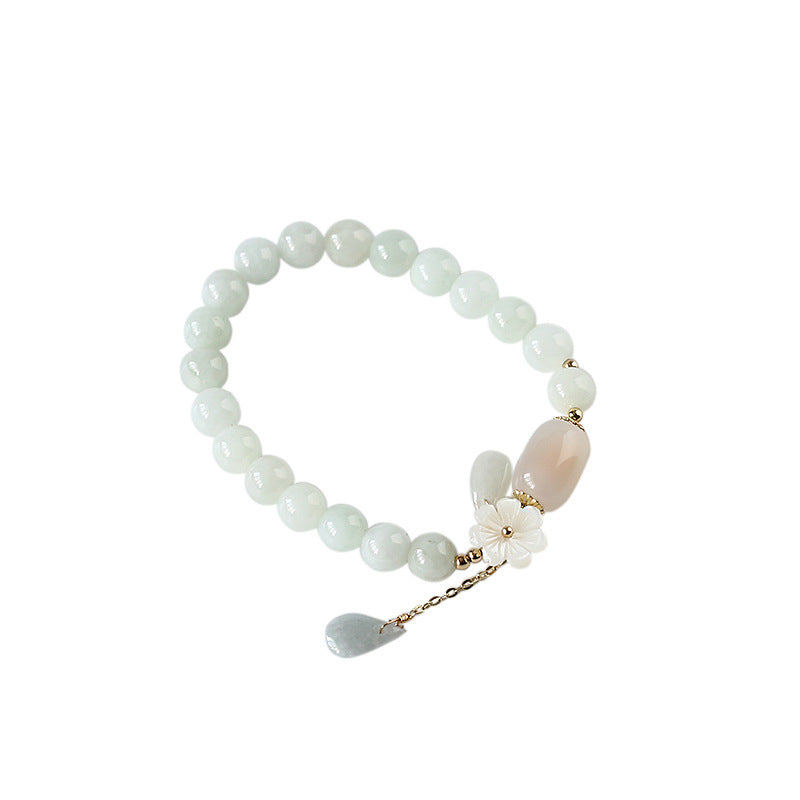 Shell flower jade water drop bracelet – Jewelry Gift Ideas — 1