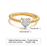 Zircon Gold Ring For Women – Gifts for Her — 13