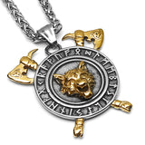 Wolf Head Titanium Steel Pendant Axe Celtic – Jewelry Gift Ideas — 4
