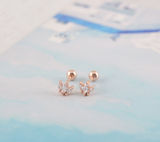Threaded Crown Zircon Simple Wild Earrings – Surprise Gifts — 7