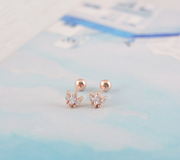 Threaded Crown Zircon Simple Wild Earrings – Surprise Gifts — 7