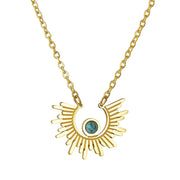Sun Flower Necklace Women's Stainless Steel – Jewelry Gift Ideas — 5