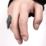 Viking Crow Stainless Steel Titanium Steel Men's Ring – Gifts for Him — 4