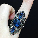 Electroplating Inlaid Blue Zircon Ring European – Stylish Gifts — 9