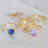 Women's Diamond Diamond Crystal Ring – Gifts for Her — 1