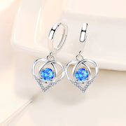 Silver Plated Heart With Dream Buckle Drop Earrings – Everyday Gifts — 5