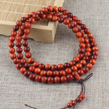Natural Wood Bracelet 108 Buddha Beads Necklace – Jewelry Gift Ideas — 8