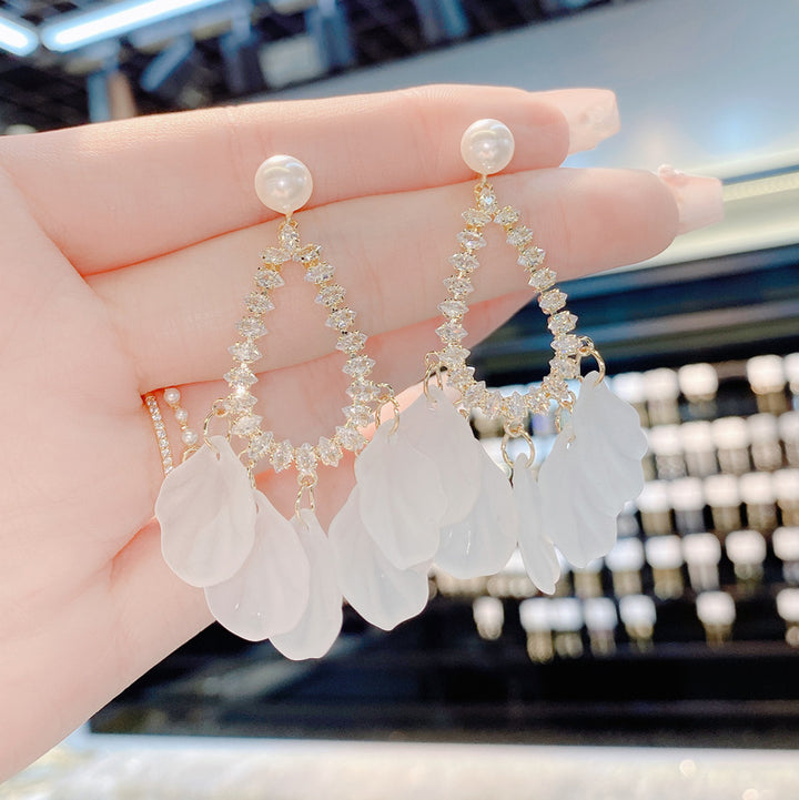 Zircon Water Droplet Earrings Female Acrylic – Gifts for Her — 1