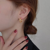Gold Titanium Steel Chain Ear Ring Ladies – Surprise Gifts — 18