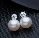 Round pearl stud earrings – Practical Gifts — 4