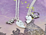 Witch Riding a Broom Heart-shaped Necklace – Jewelry Gift Ideas — 3