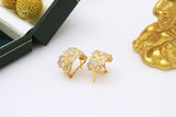 925 Silver Gilt Wavy Star Stud Earrings – Unique Gift Ideas — 2