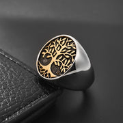 Stainless Steel Leaf Ring Set For Men Wholesale Tree – Gifts for Him — 1