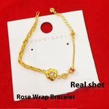 Golden Rose Wrapped Bracelet Spot Drill Flexible – Jewelry Gift Ideas — 5