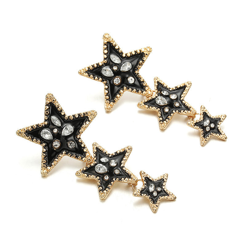 Women's New Retro Color Crystal Square Earrings – Gifts for Her — 1