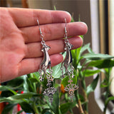 Gold And Silver Hand Pendant Earrings Amethyst – Jewelry Gift Ideas — 3