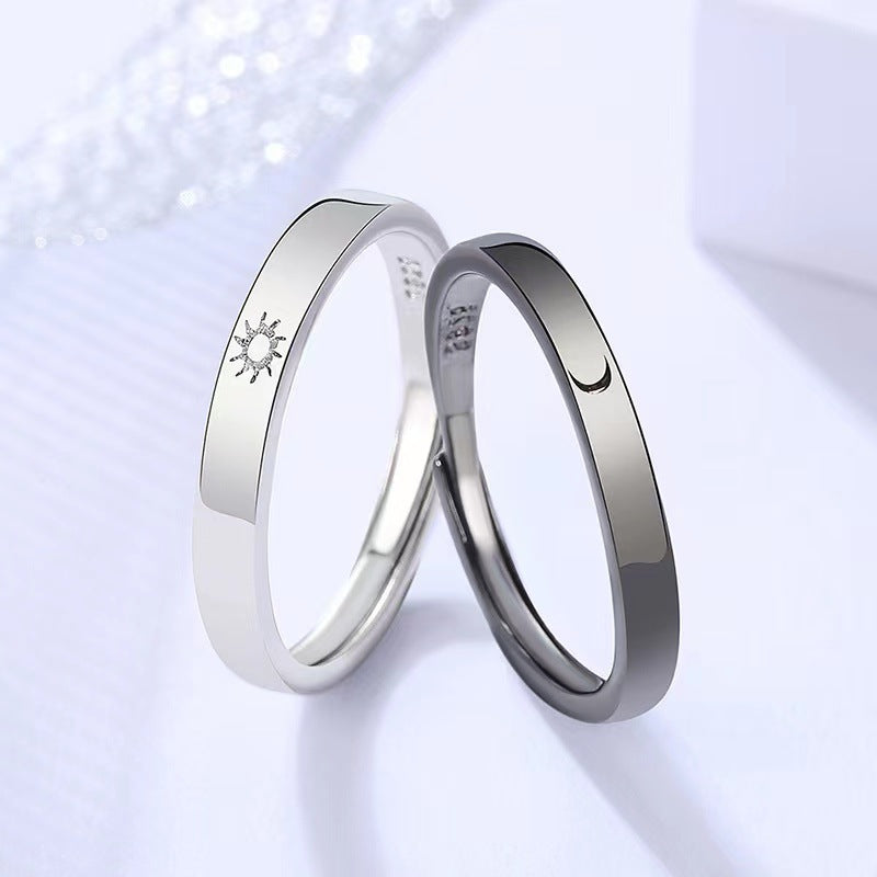 Sun Moon Men And Women Creative Star Moon Couple Ring – Gifts for Her — 1