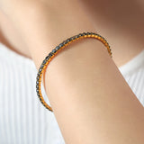 Colorful Zircon Stretch Bracelet Titanium Steel – Jewelry Gift Ideas — 18