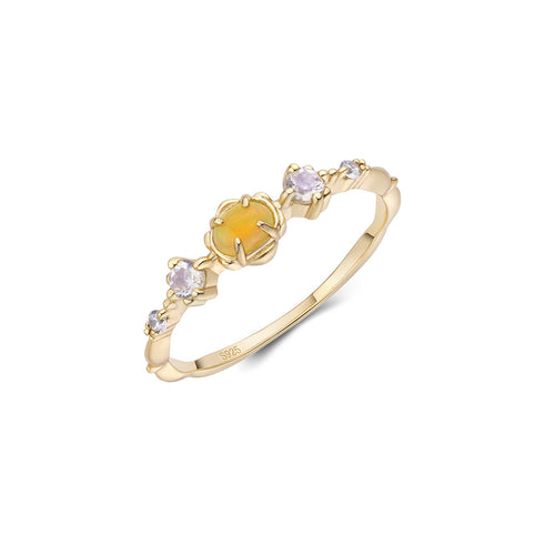 925 Silver Plated 14K Gold Female Ring – Gifts for Her — 2