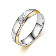 Stainless Steel Couple Ring Pair Ring Diamond – Stylish Gifts — 5