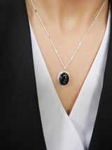 925 Silver Simple Japanese And Korean Black Agate – Jewelry Gift Ideas — 2