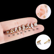 G23 Titanium Plug-in Push Pin Zircon Ear Bone Stud – Surprise Gifts — 1